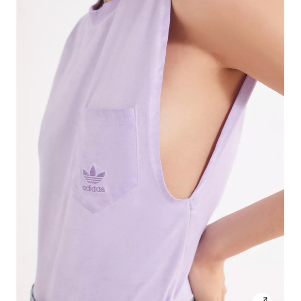 ADIDAS X Urban Outfitters Sexy Lilac Tie-Dye Muscle Tank Highrise Bodysuit